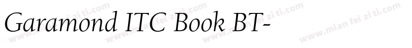 Garamond ITC Book BT字体转换